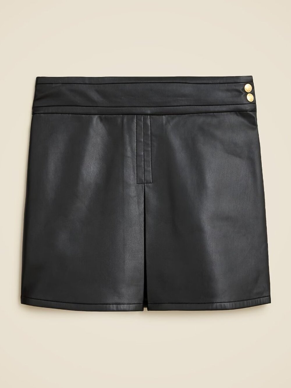 J.Crew Center-Pleat Faux Leather Mini Skirt - Sz 18 and 20, NWT